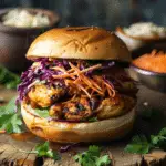 Jerk Chicken Sandwich with Jicama Slaw Recipe