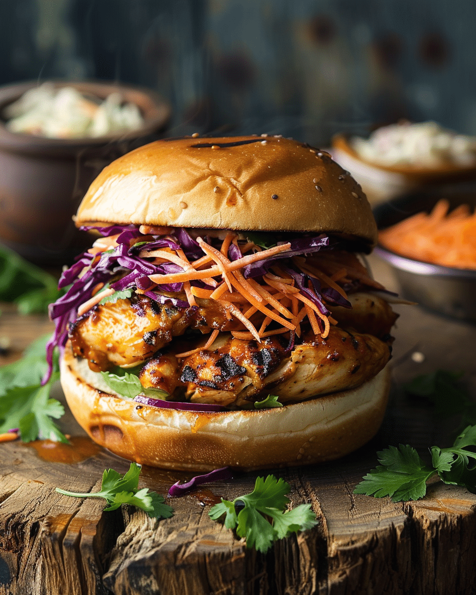 Jerk Chicken Sandwich with Jicama Slaw Recipe