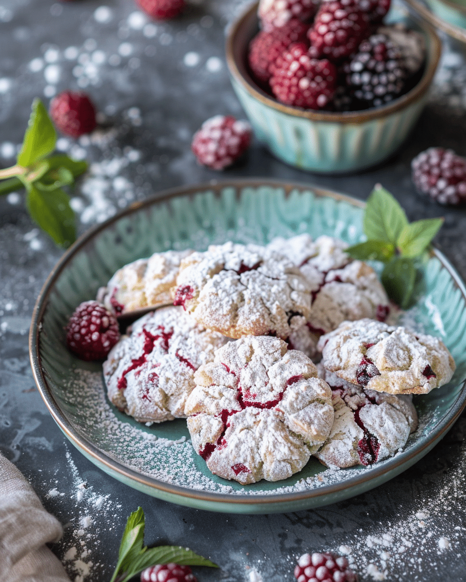 Berry Crinkle Cookies