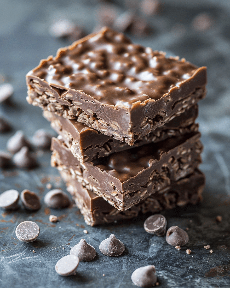 Chocolate Malt Crispy Bars