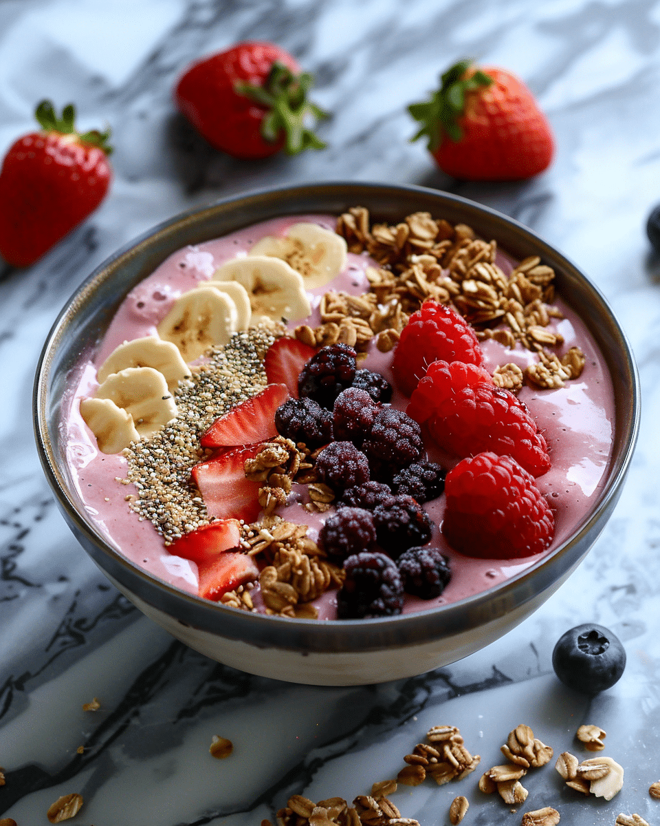 Peanut Butter & Jelly Smoothie Bowl