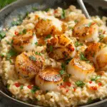 Paella-Tasting Risotto with Brown Butter Scallops