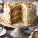 Coconut Almond Cake with Cream Cheese Frosting