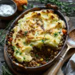 Vegan Lentil Shepherd’s Pie with Cauliflower Purée
