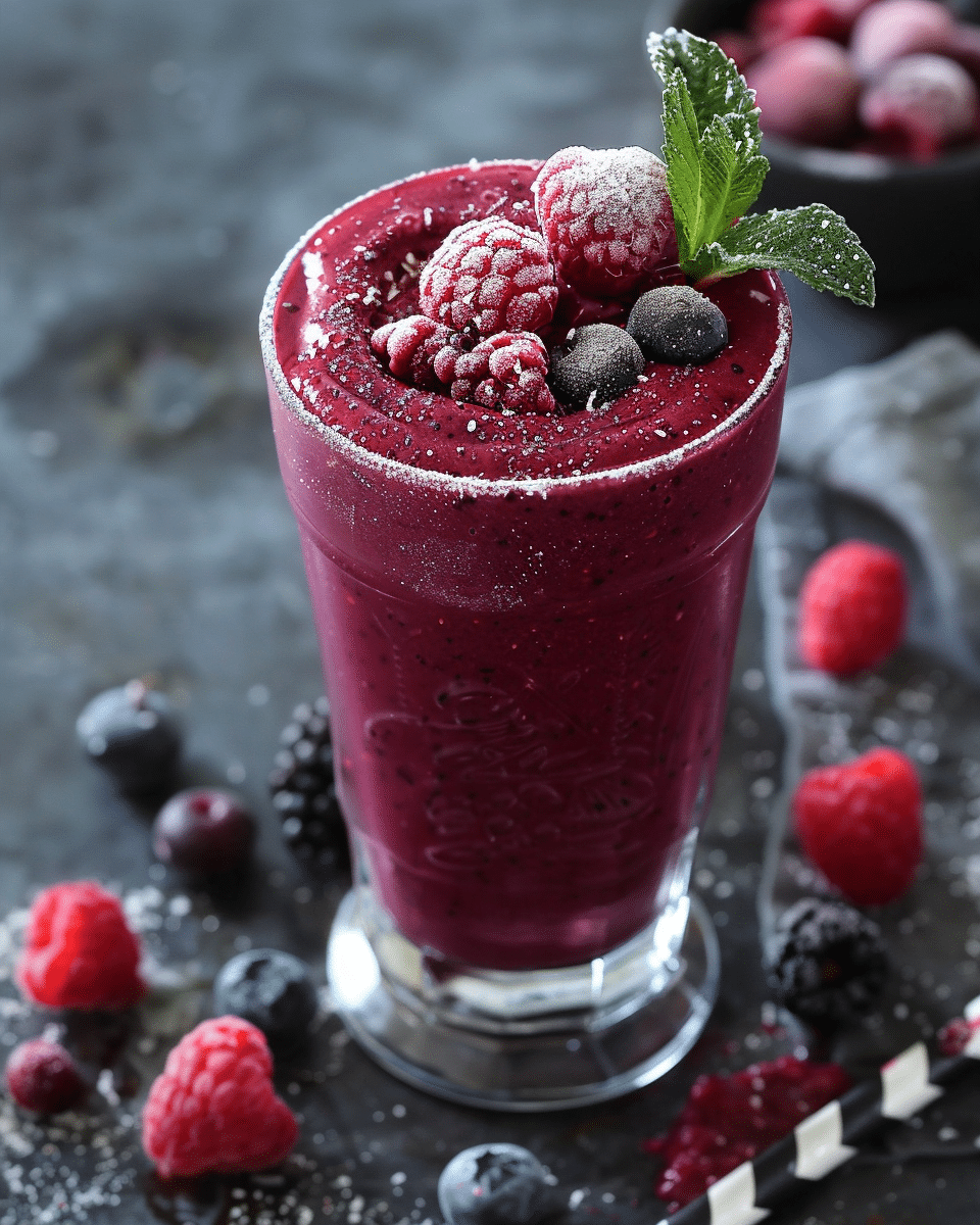 Creamy Beet Smoothie with Berries & Greek Yogurt Recipe