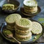Matcha Sandwich Cookies with Cheesecake Filling Recipe