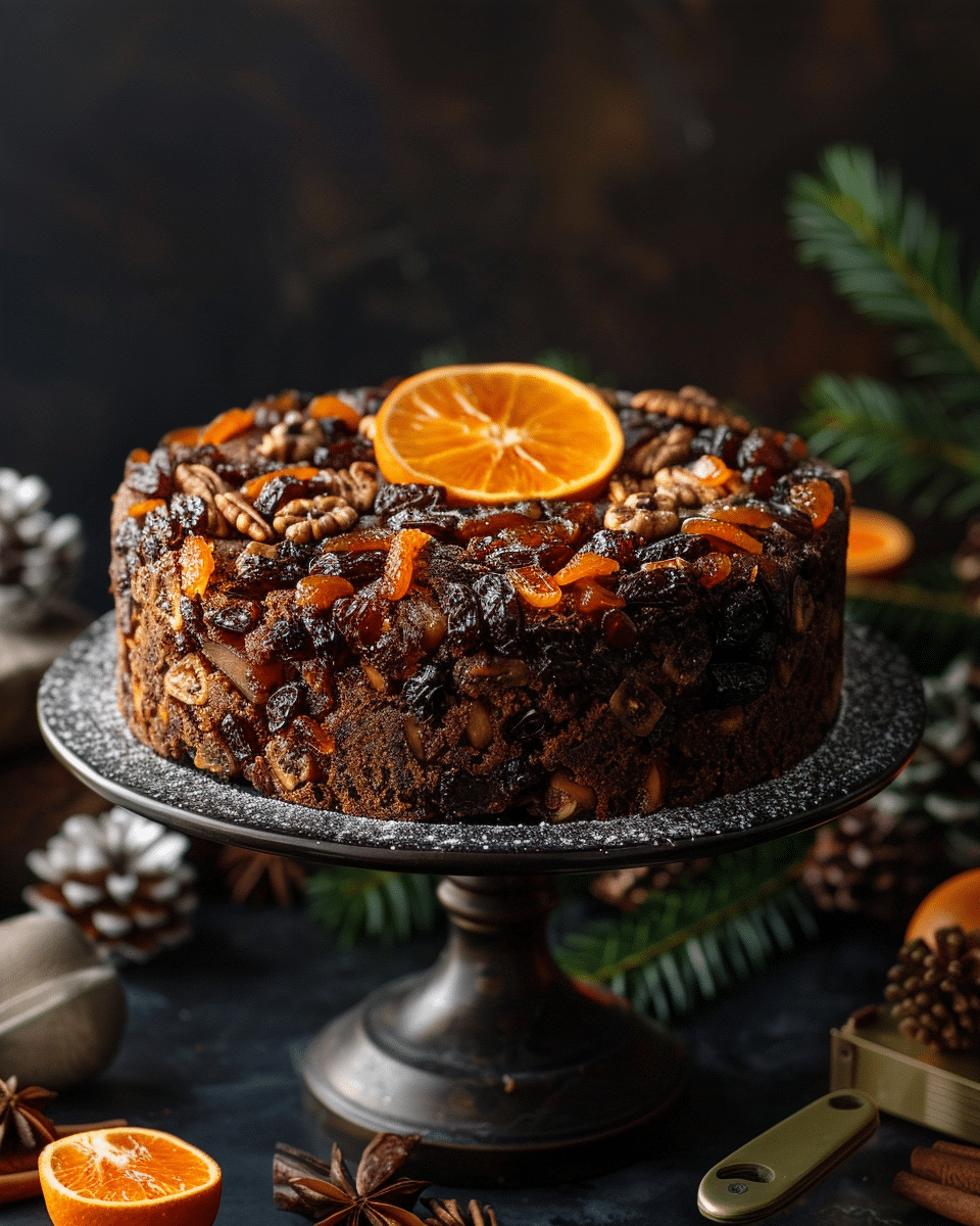 Orange Brandy Fruitcake