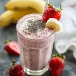 Strawberry Banana Chia Seed Smoothie with Greek Yogurt Recipe
