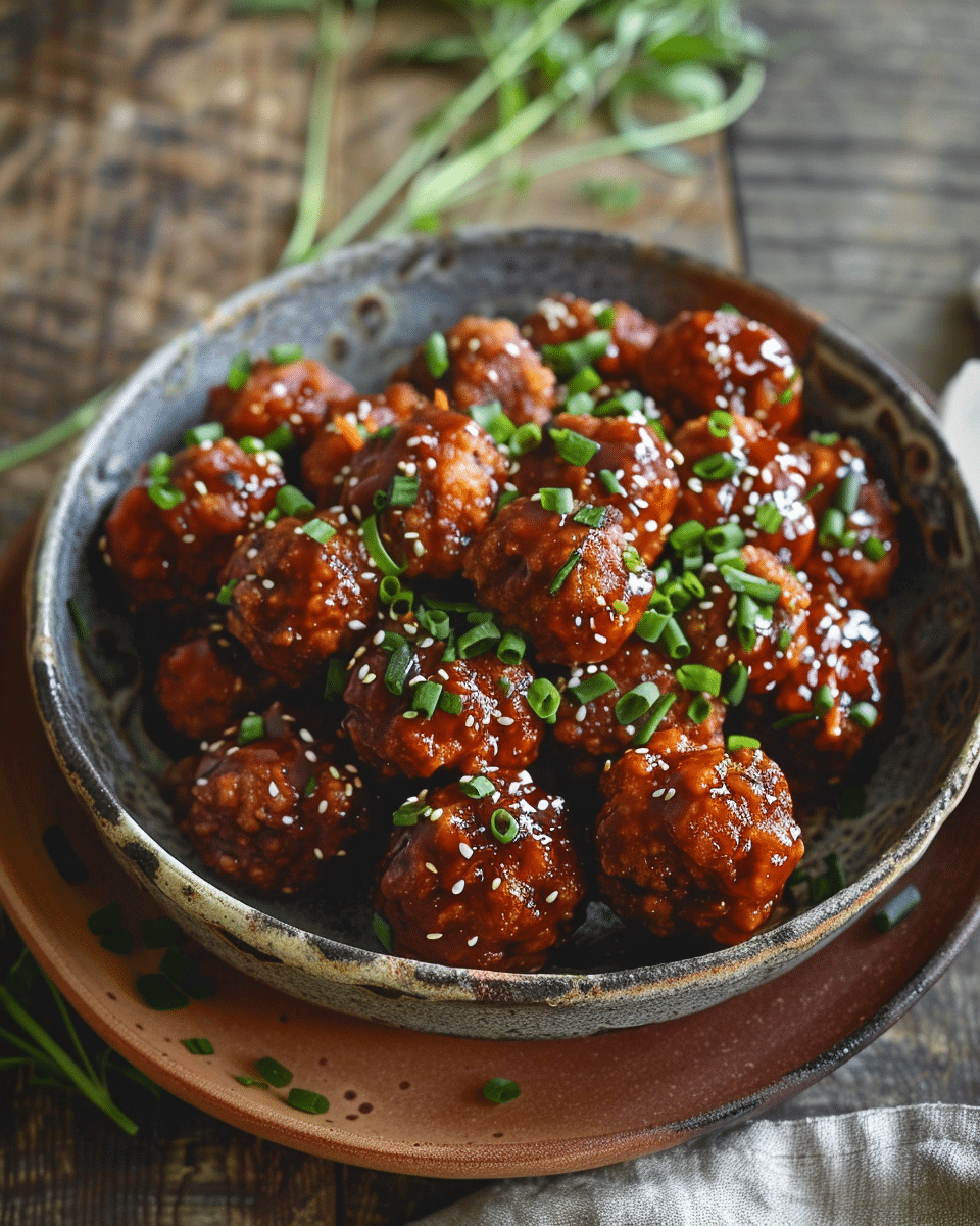 Sweet and Spicy Korean Meatballs