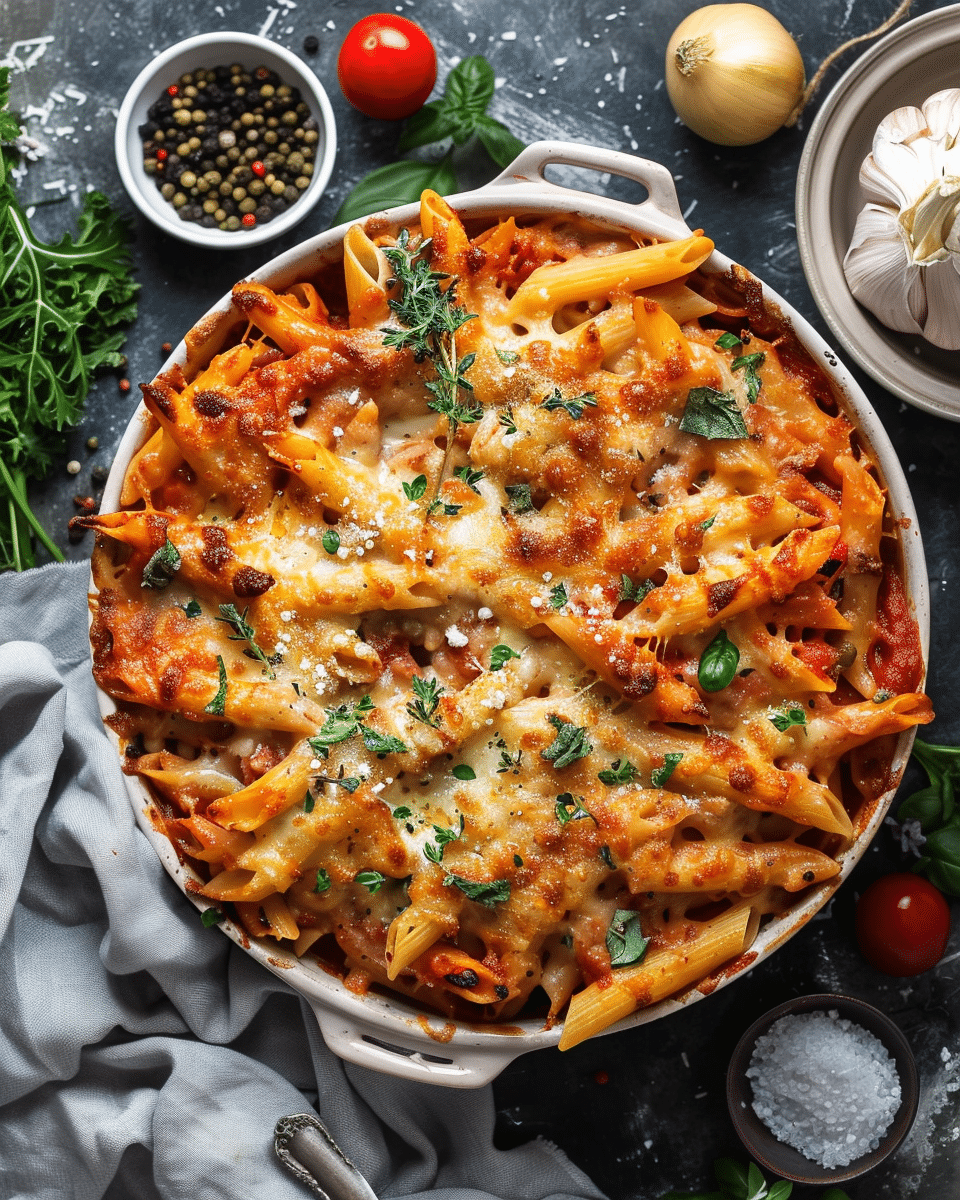 Veggie Baked Ziti for Two Recipe