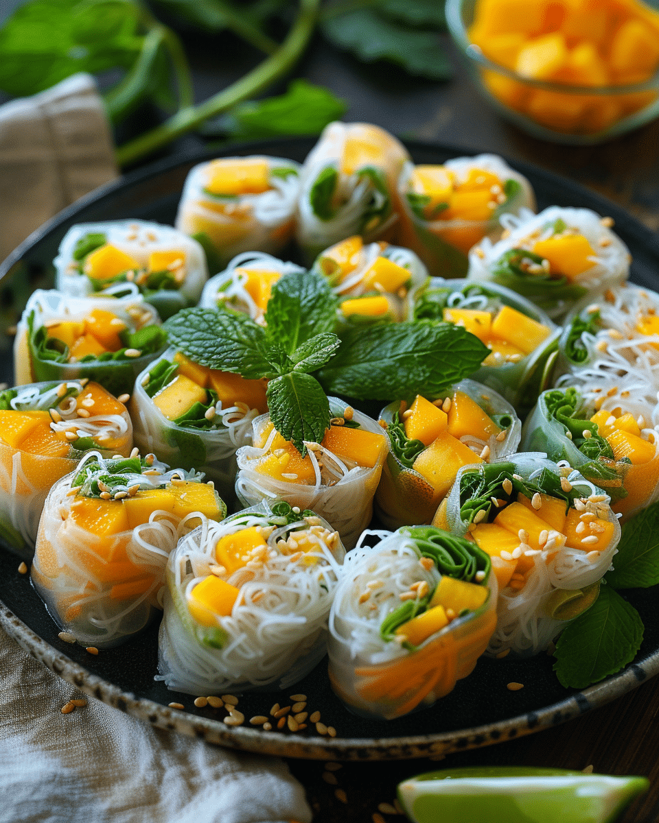 Mango and Avocado Summer Rolls