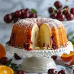 Cream Cheese Pound Cake with Cherries & Orange