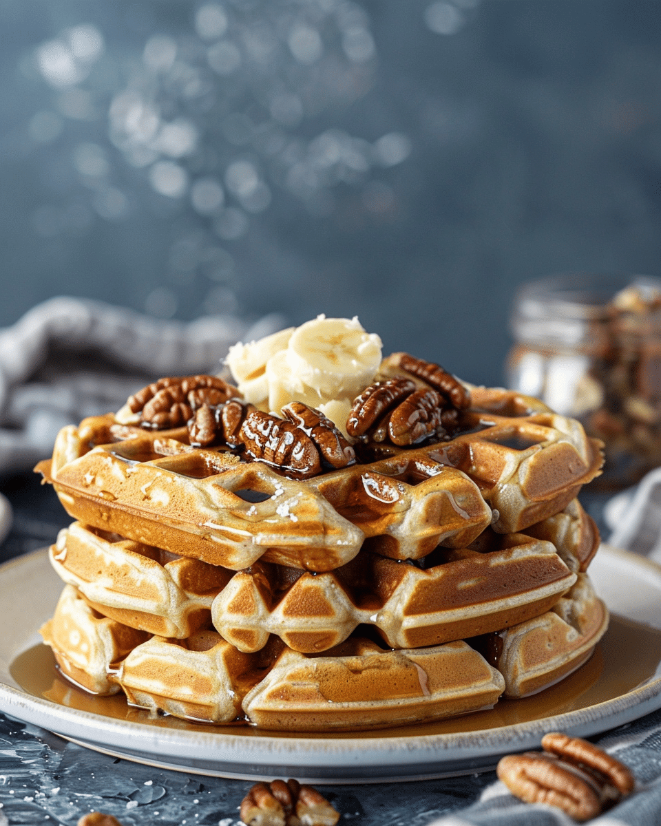 Malted Butter Pecan Waffles