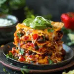 Mini Vegetable Enchilada Stacks