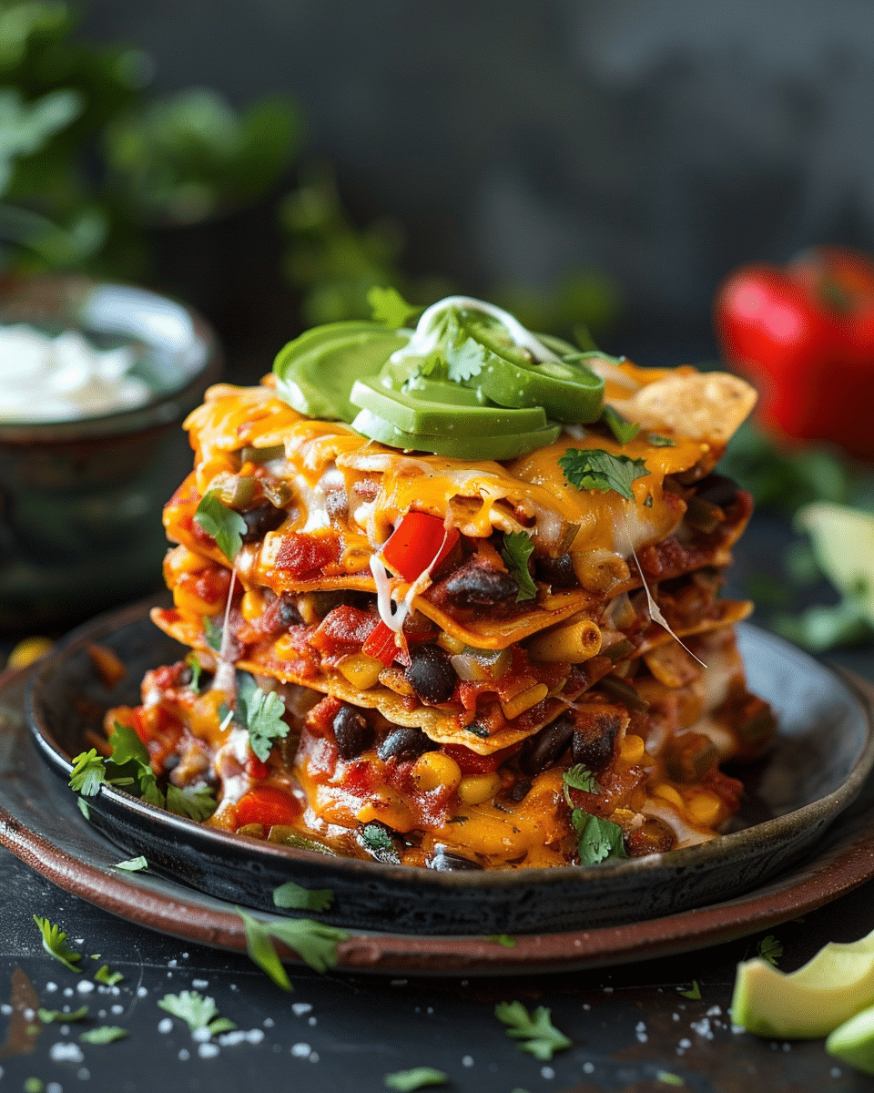 Mini Vegetable Enchilada Stacks