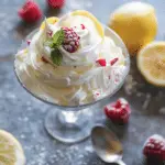 Lemon Fool with Raspberries and Rose Whipped Cream