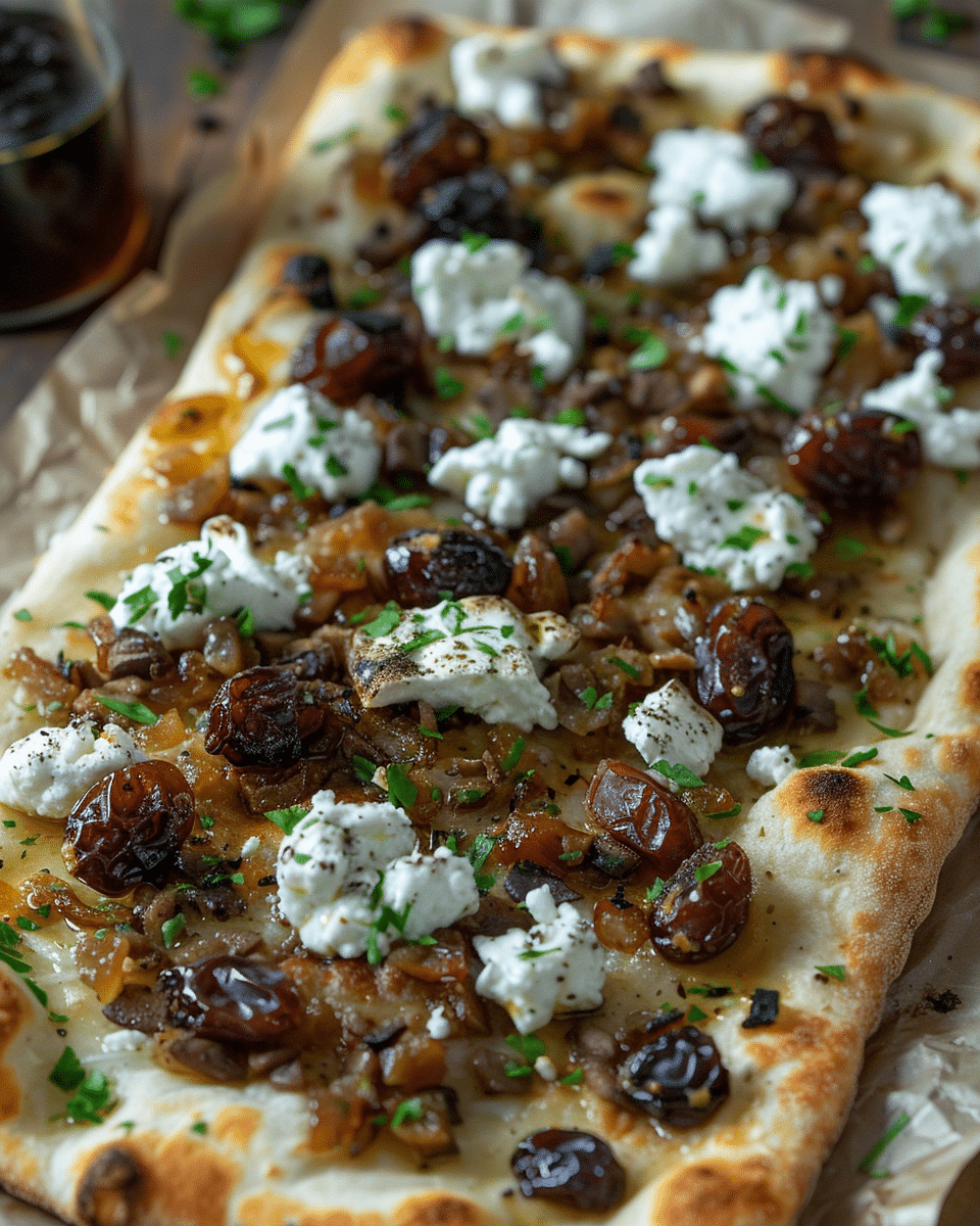 Date and Goat Cheese Flatbread