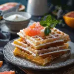 Grapefruit Poppy Seed Crispy Waffles