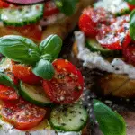 Cucumber Caprese Bruschetta