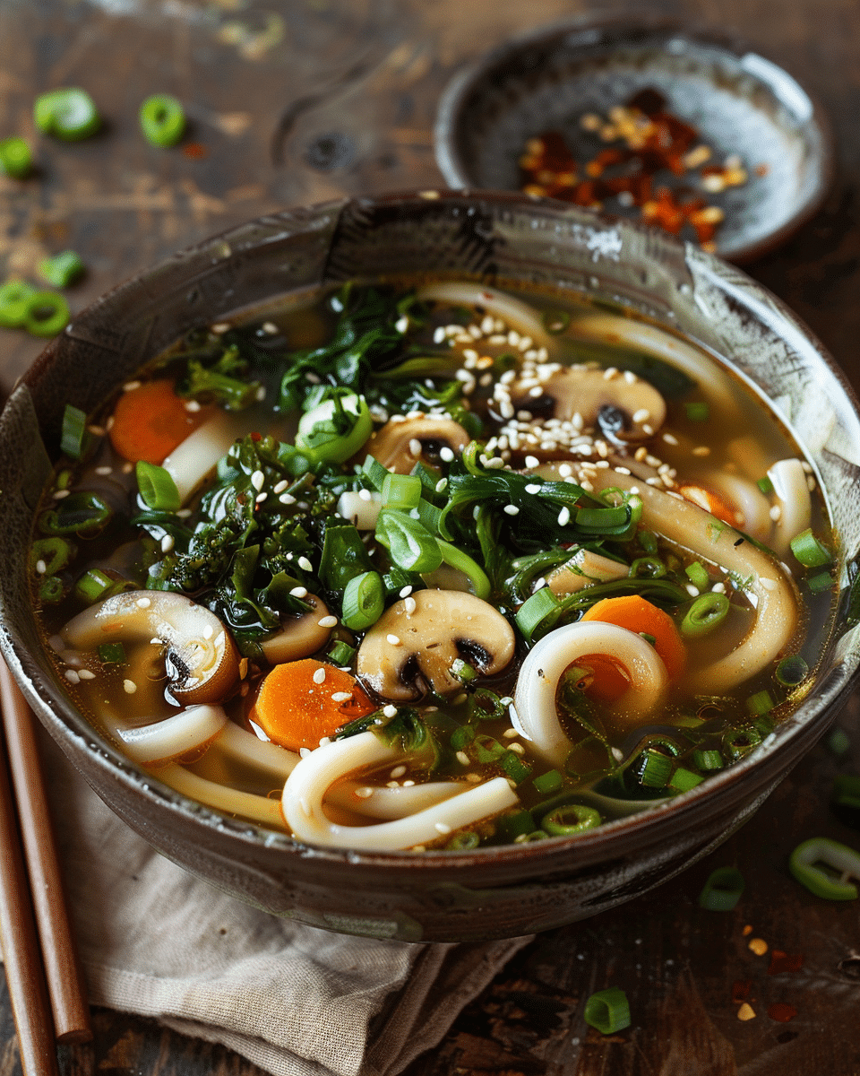 Easy Vegetable Udon Noodle Soup