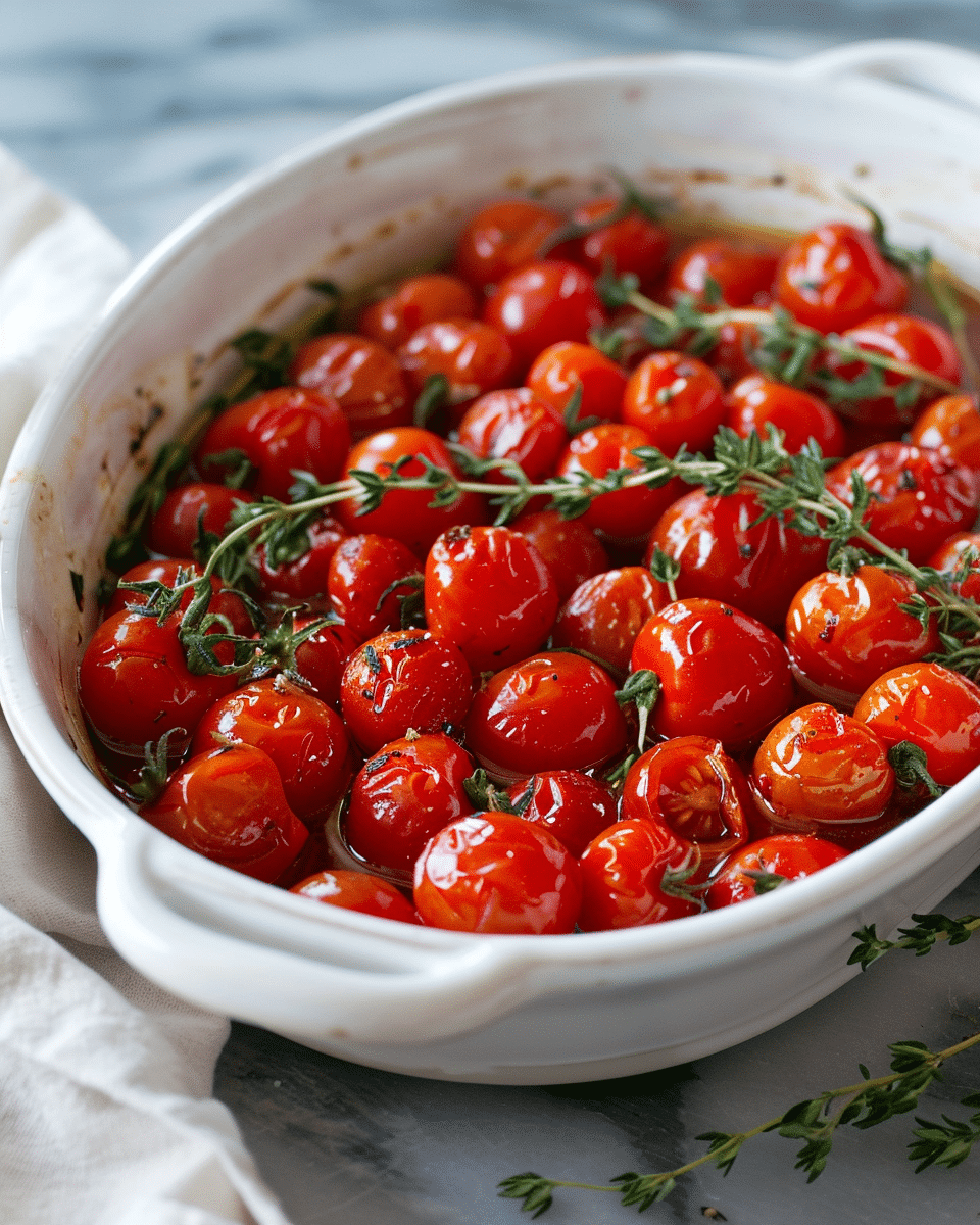Easy Cherry Tomato Confit with Garlic and Thyme