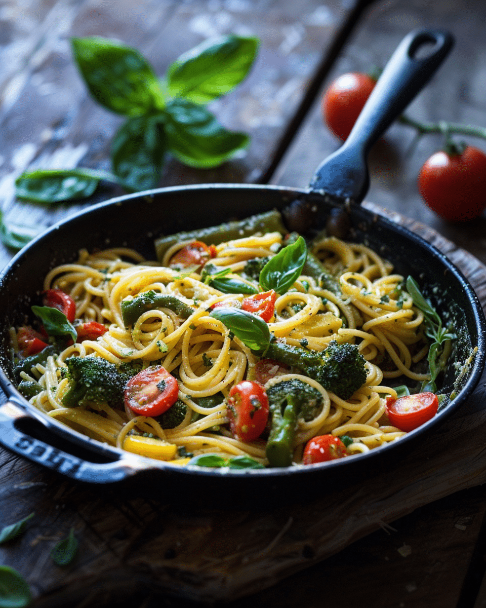 One Skillet Pasta Primavera