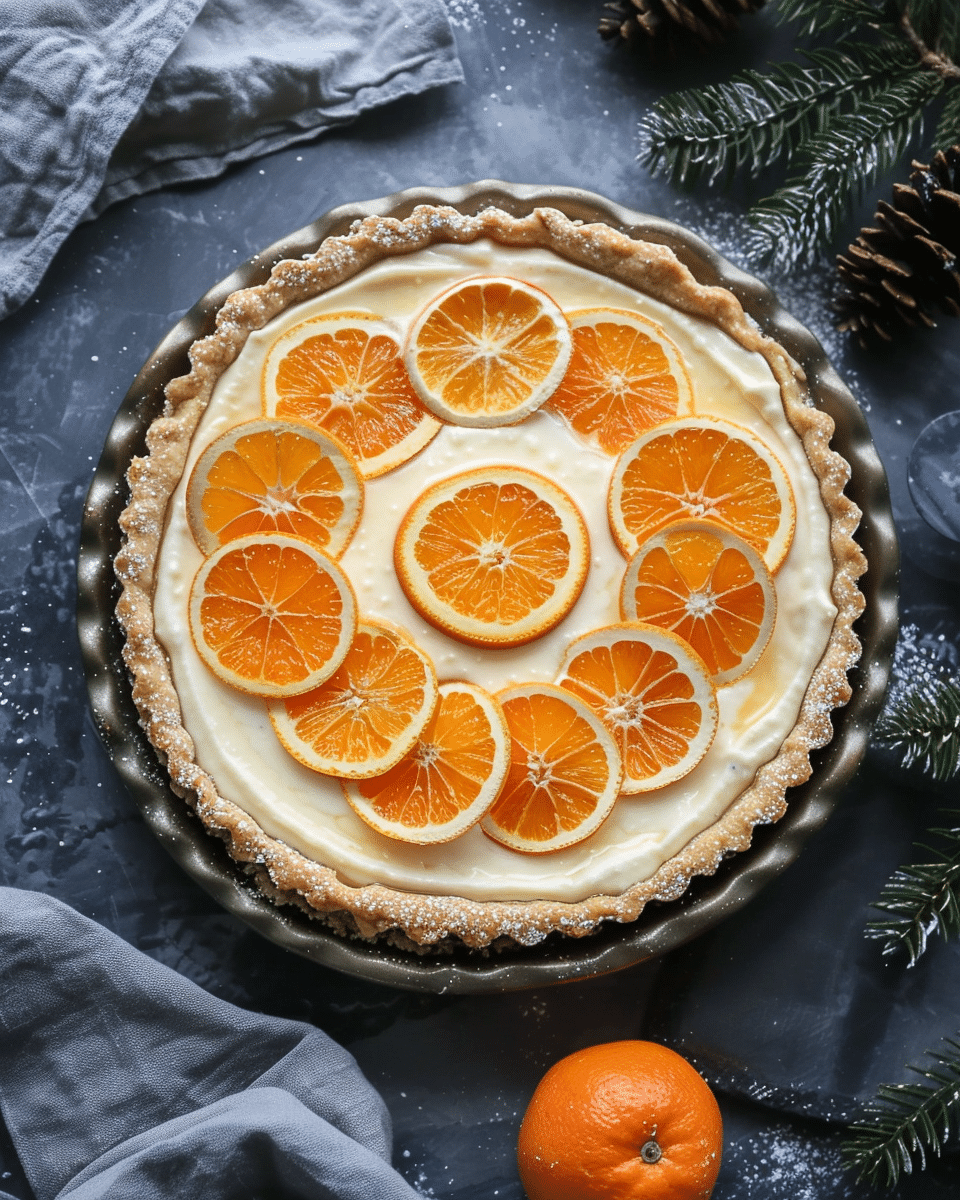 Orange Tart with Crème Fraîche