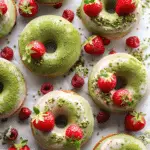 Strawberry Matcha Brioche Donuts