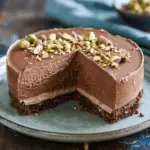 Nutella Chocolate Pistachio Protein Cheesecake Recipe