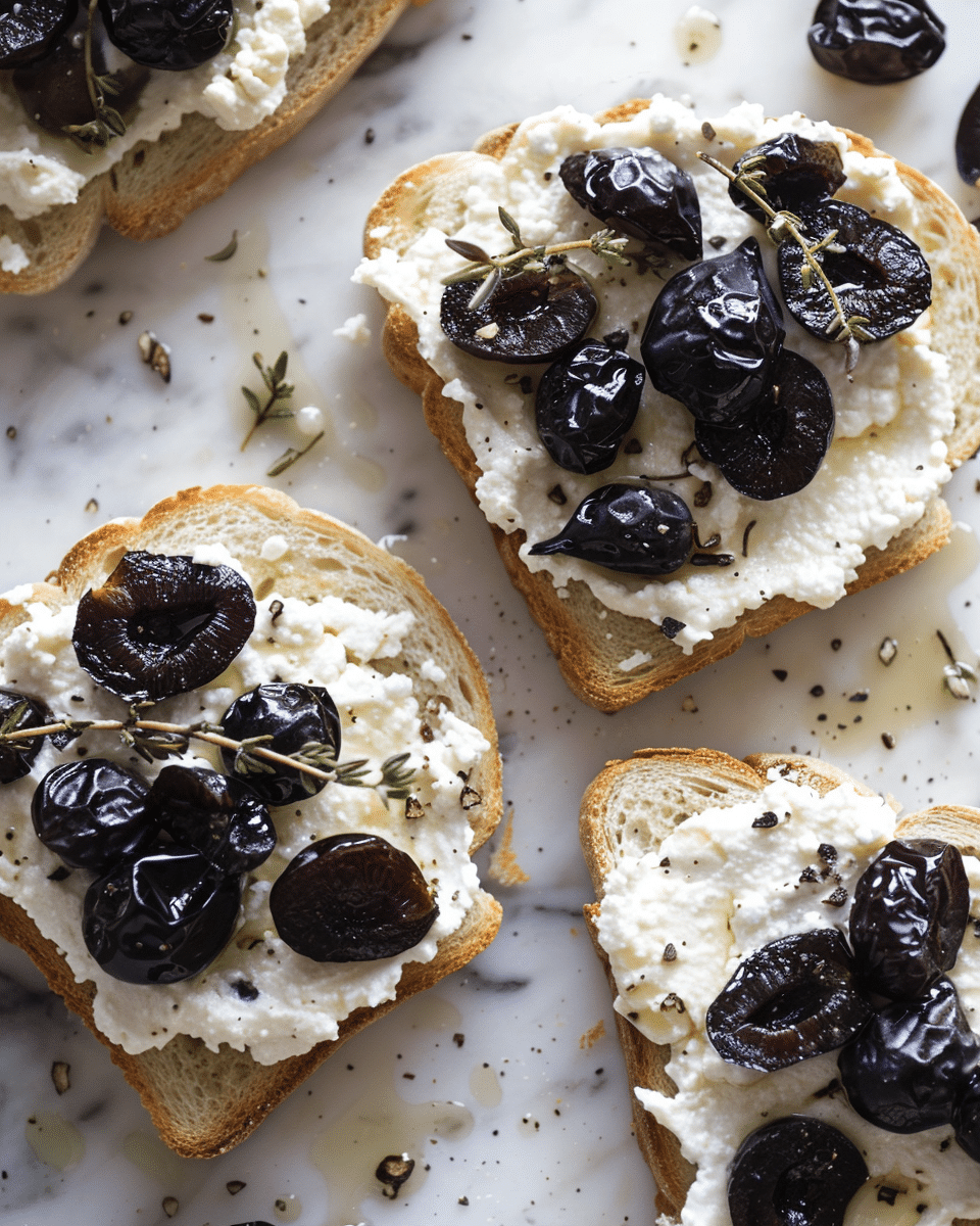 Ricotta Toast with Prunes
