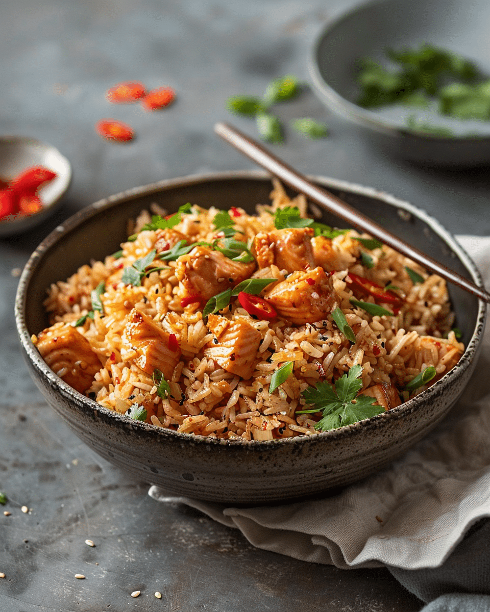 Crispy Rice with Spicy Salmon