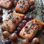 Salmon with Roasted Grapes and Thyme