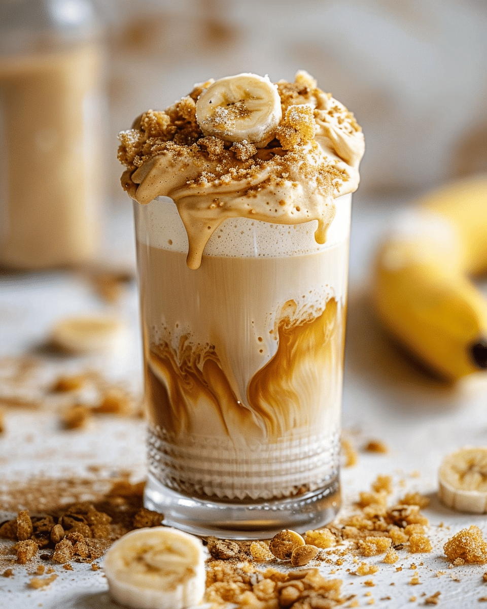 Banana and Brown Sugar Cold Foam Iced Coffee Recipe