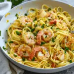Shrimp Linguine with Saffron Sauce