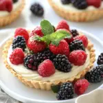 Berry Mascarpone Tarts with Almond Shortbread Crust