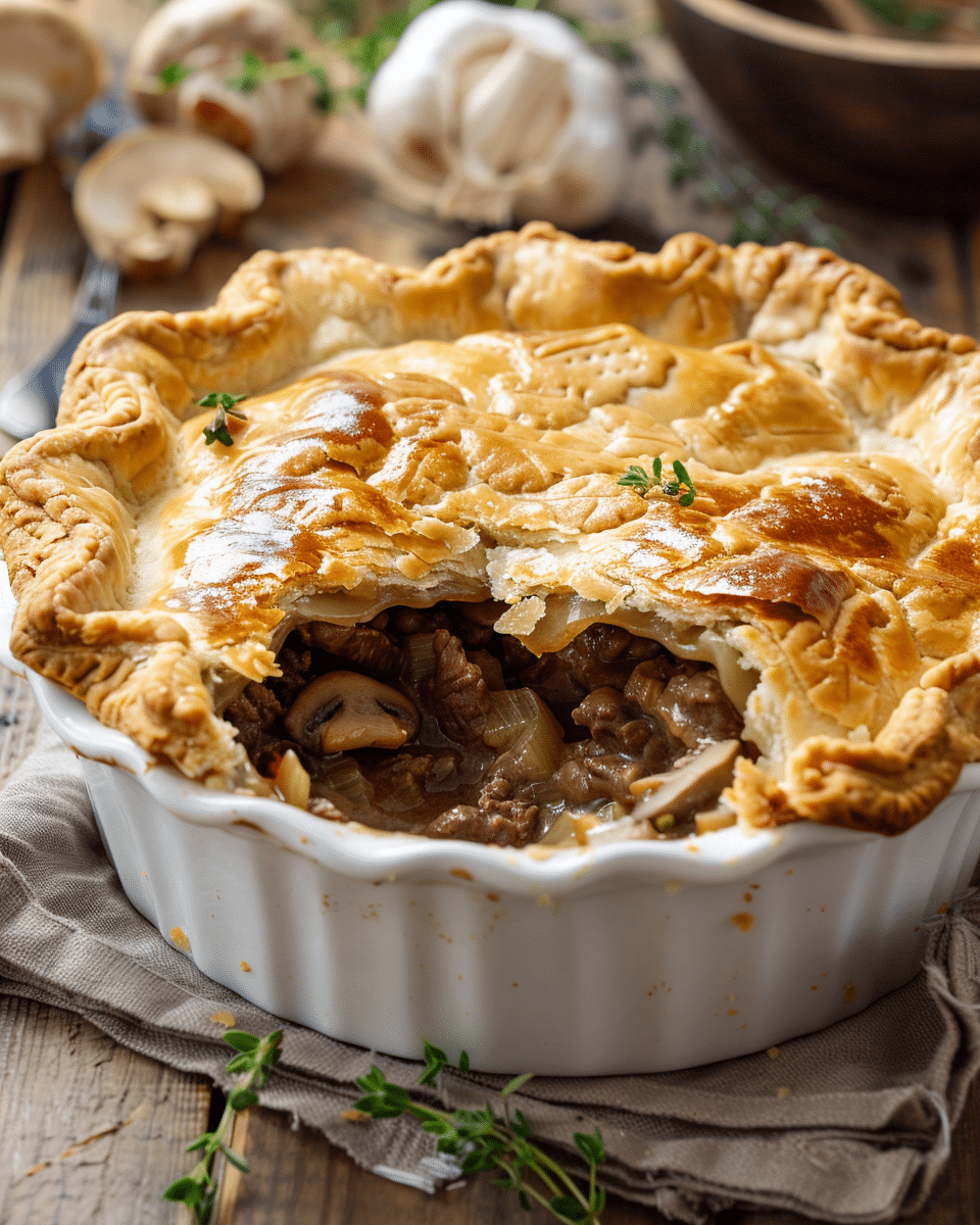 Dijon Beef Mushroom Pie