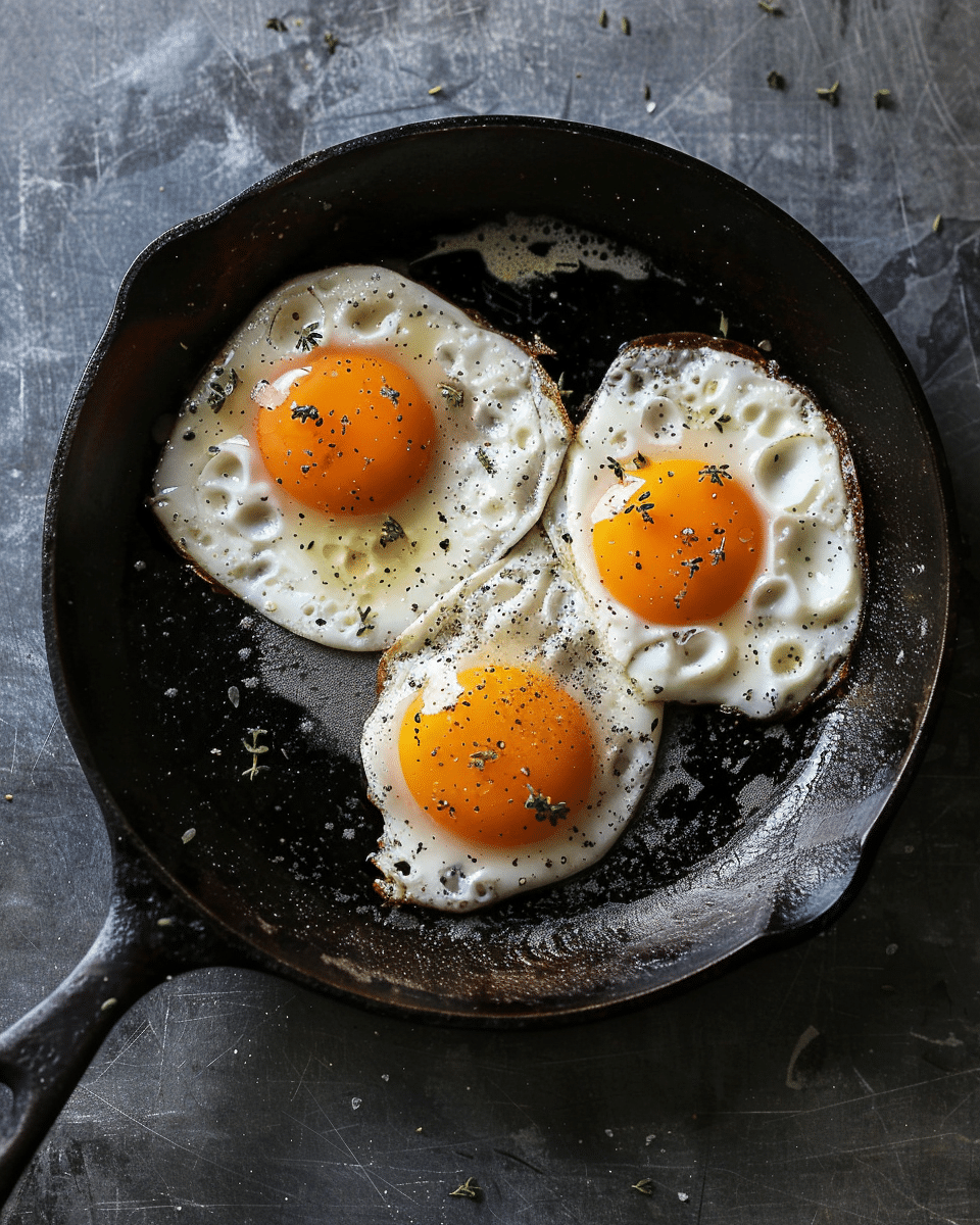 Olive Oil Fried Eggs