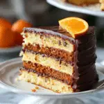 Orange Cake with Chocolate Buttercream and Orange Caramel
