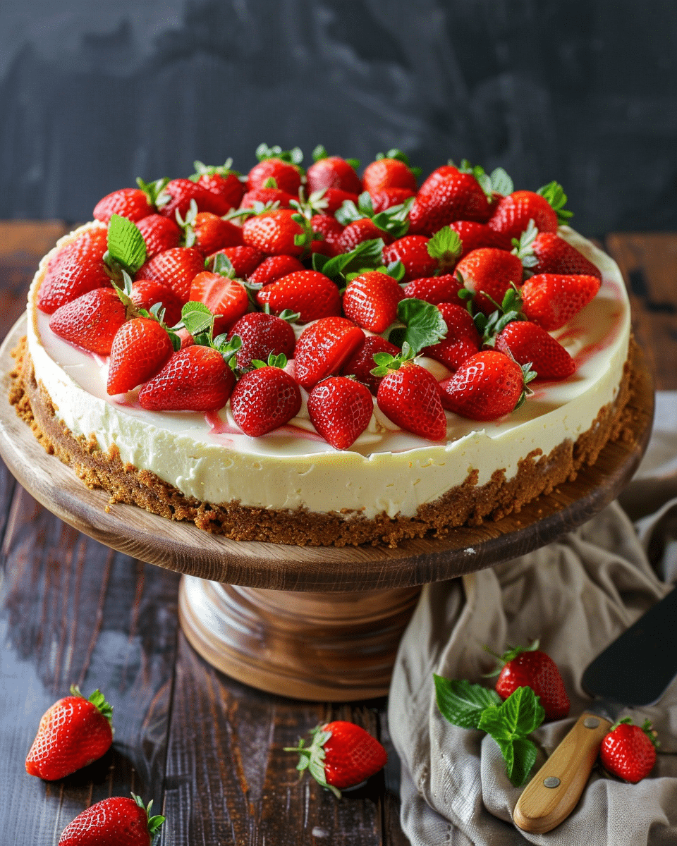 Strawberry and Cream Cheesecake