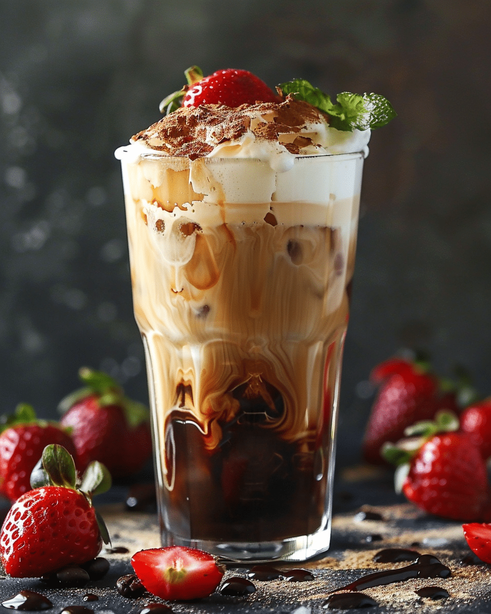 Strawberry Cold Foam Iced Coffee Recipe