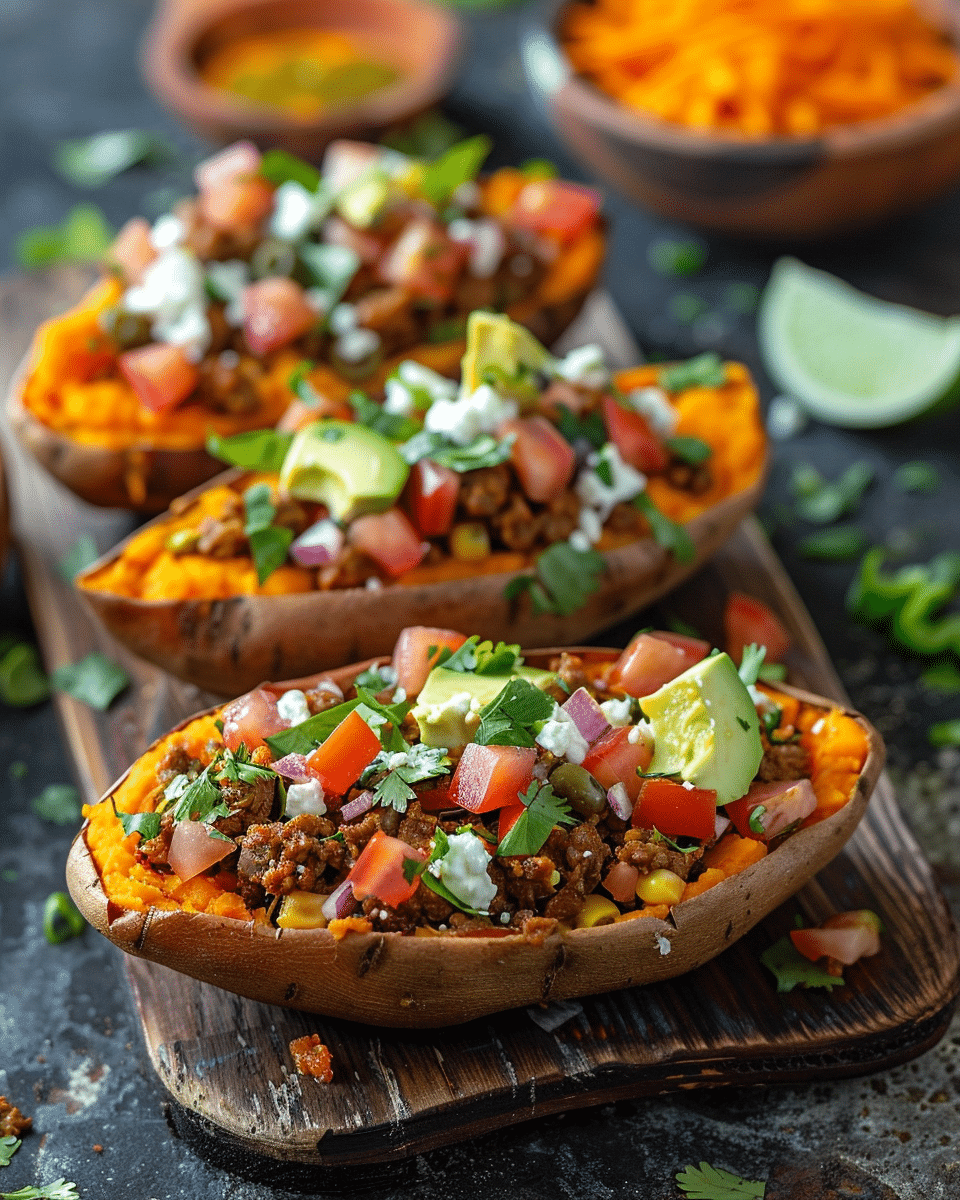 Taco Stuffed Sweet Potatoes