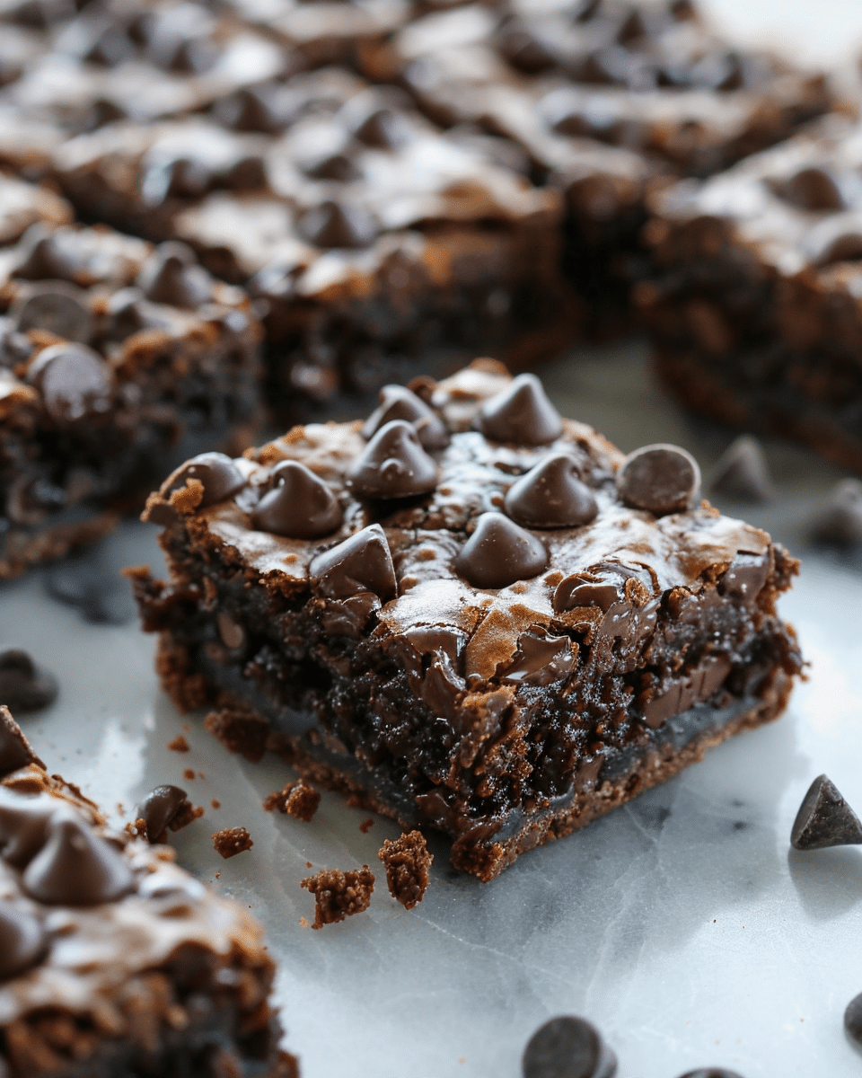 Easy Double Chocolate Chip Cookie Bars