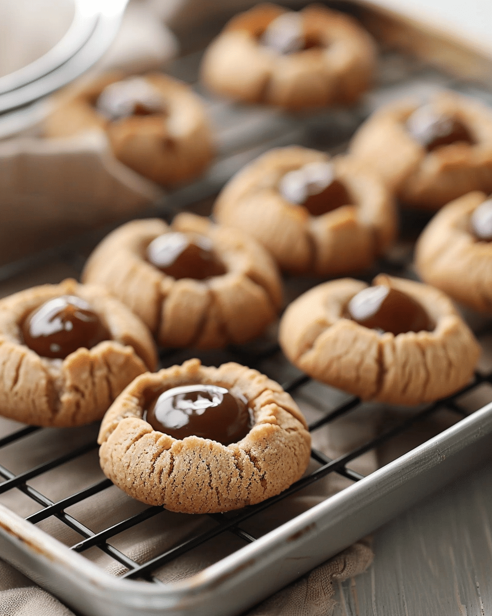 Turtle Thumbprint Cookies