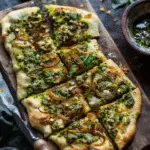 Caramelized Onion Pesto Flatbread Pizza Recipe