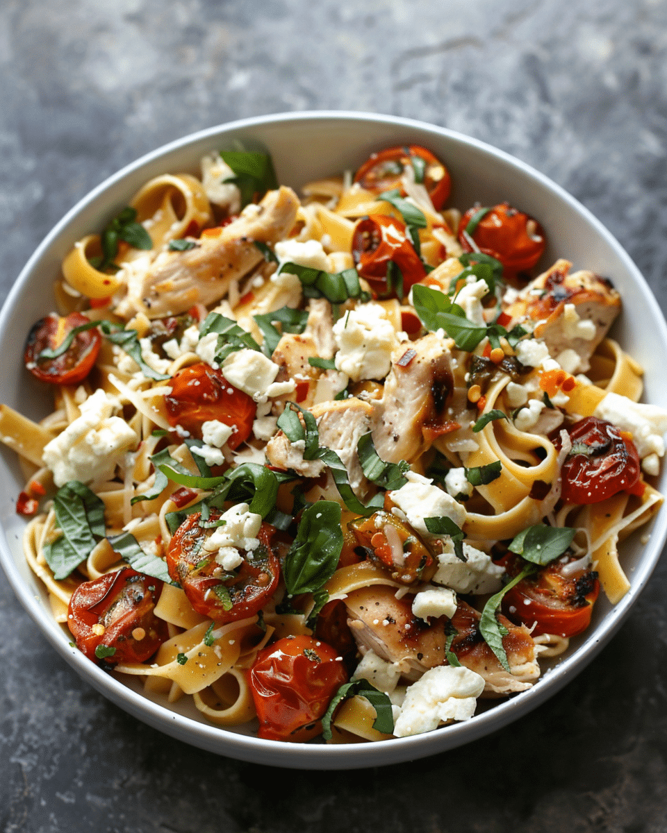 Easy Baked Feta Chicken Pasta