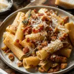 Rigatoni Pasta with Shallots and Guanciale