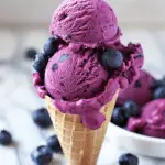 Homemade Blueberry Ice Cream