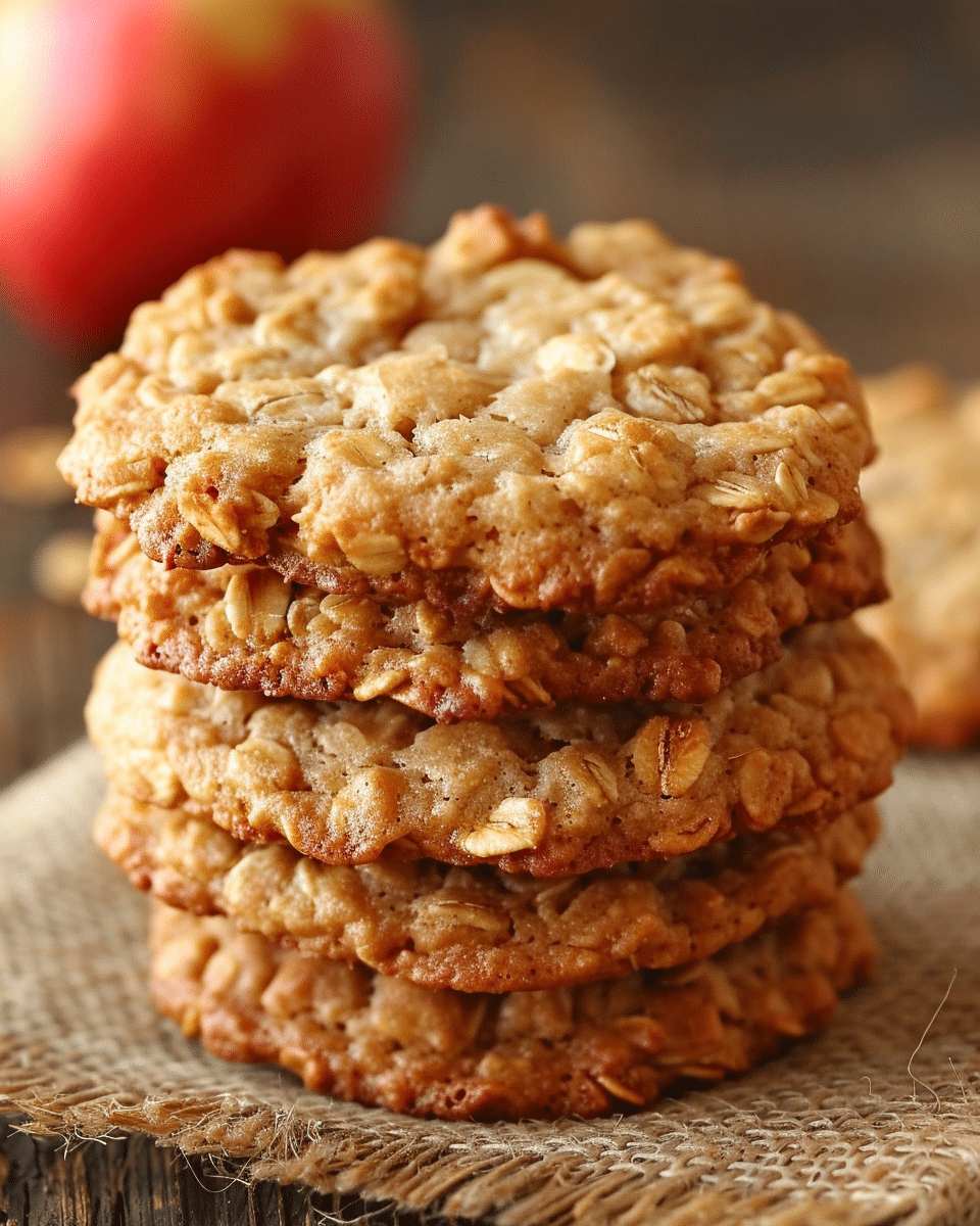 Chewy Apple Oatmeal Cookies