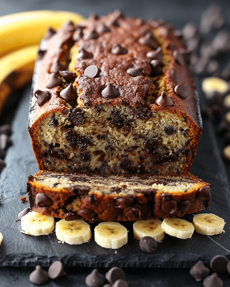 Chocolate Chip Banana Bread No Oil
