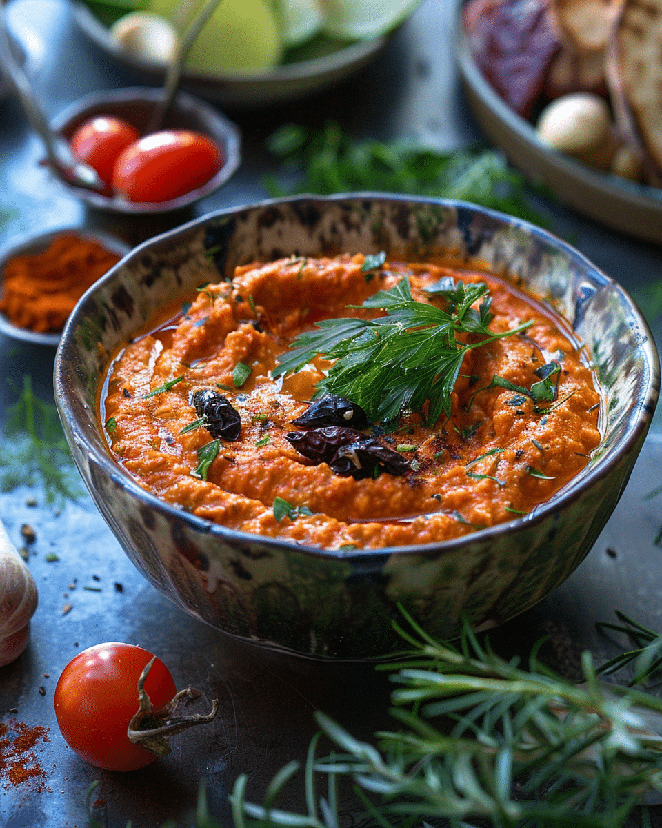 Muhammara (Roasted Red Pepper Dip)